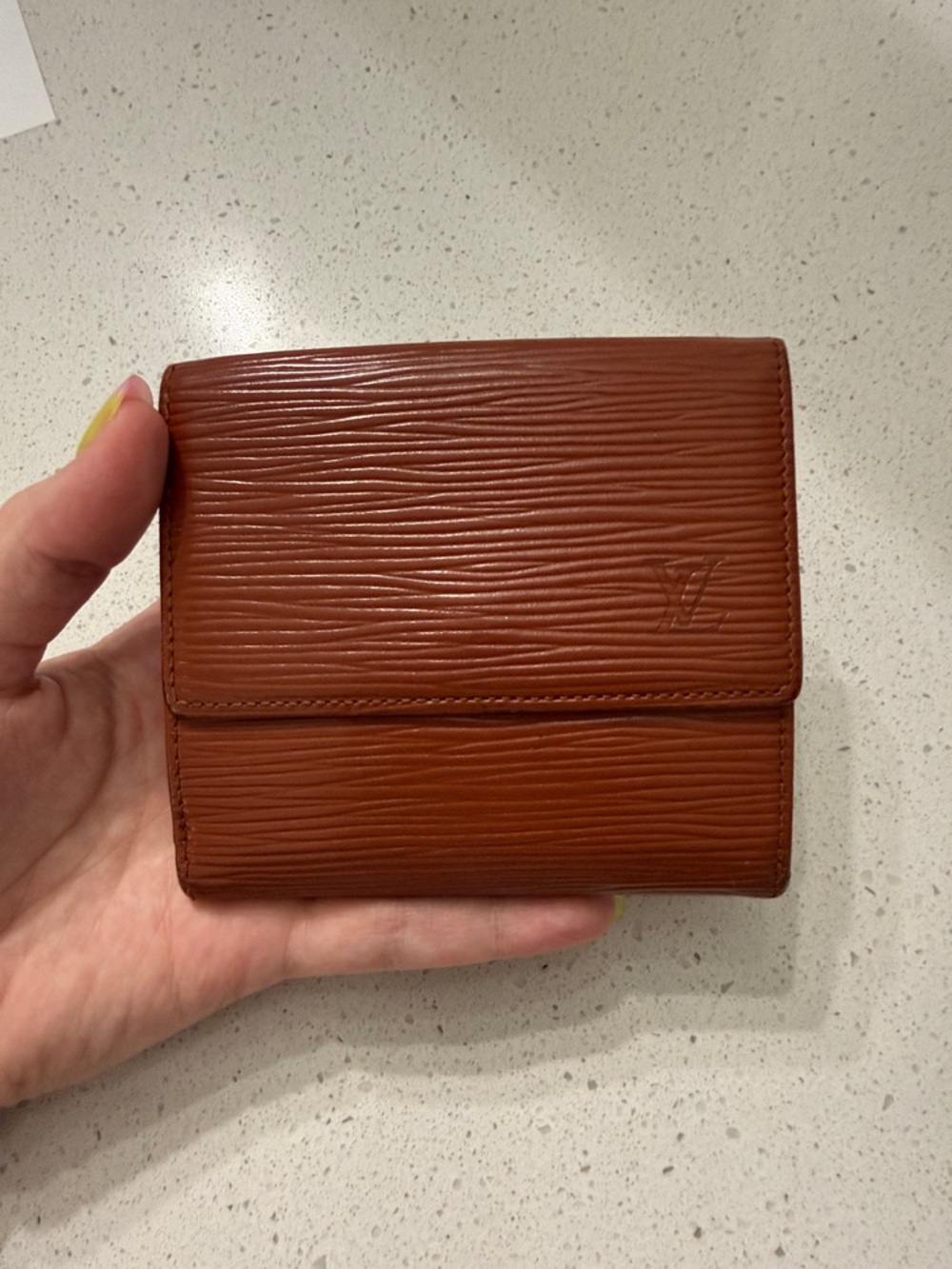 Authentic Louis Vuitton Epi Leather Compact Wallet - Chestnut Brown - Picture 9 of 9